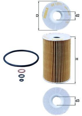 MAHLE ORIGINAL 021 TA 18074 000 Montaažikomplekt, kompressor LOGAN 1.5 dCi 68 HP Diisel