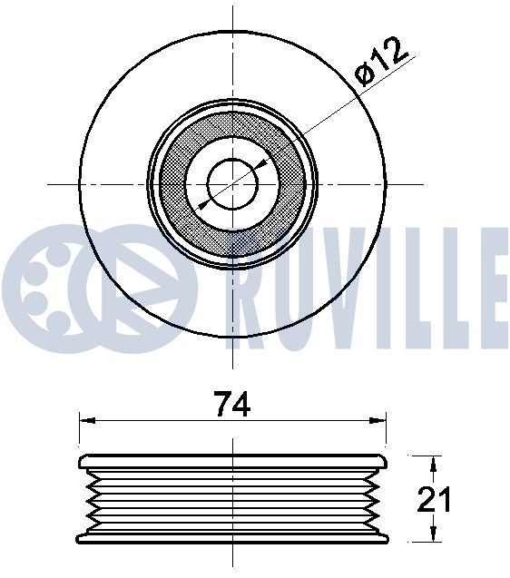 RUVILLE Tensioner Lever, v-ribbed belt Article number: 57106 cheaply