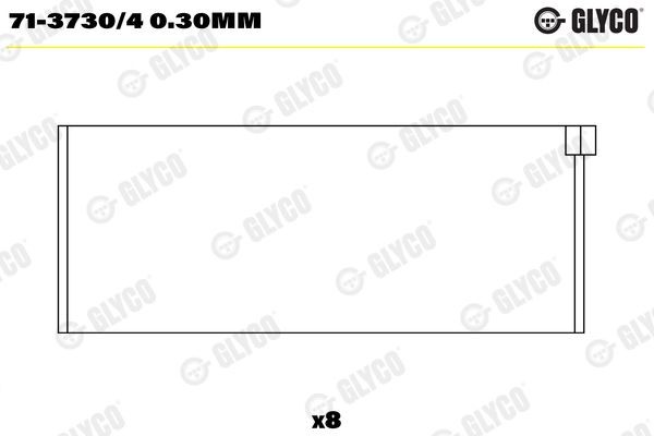 GLYCO Big End Bearings Article number: 71-3730/4 0.30mm cheaply