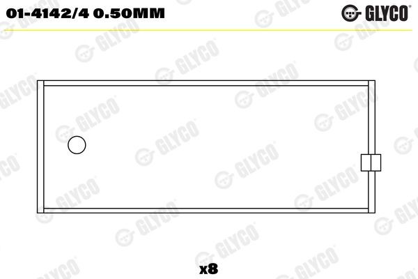 GLYCO Plejlstangleje Varenummer: 01-4142/4 0.50mm billige
