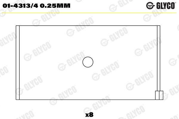 GLYCO Big End Bearings Article number: 01-4313/4 0.25mm cheaply