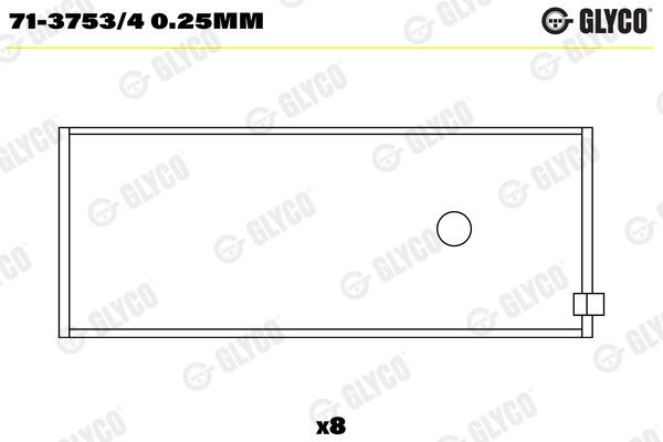 GLYCO Big End Bearings Article number: 71-3753/4 0.25mm cheaply
