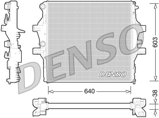 DENSO Engine radiator Article number: DRM12009 cheaply