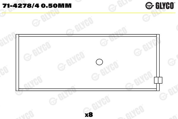 GLYCO Big End Bearings Article number: 71-4278/4 0.50mm cheaply