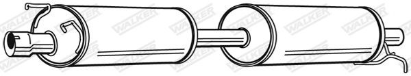 WALKER Rear silencer Article number: 22598 cheaply