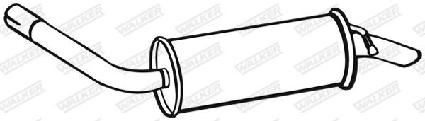 WALKER Rear silencer Article number: 14739 cheaply