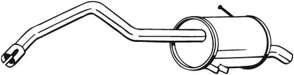 BOSAL Rear silencer Article number: 278-707 cheaply