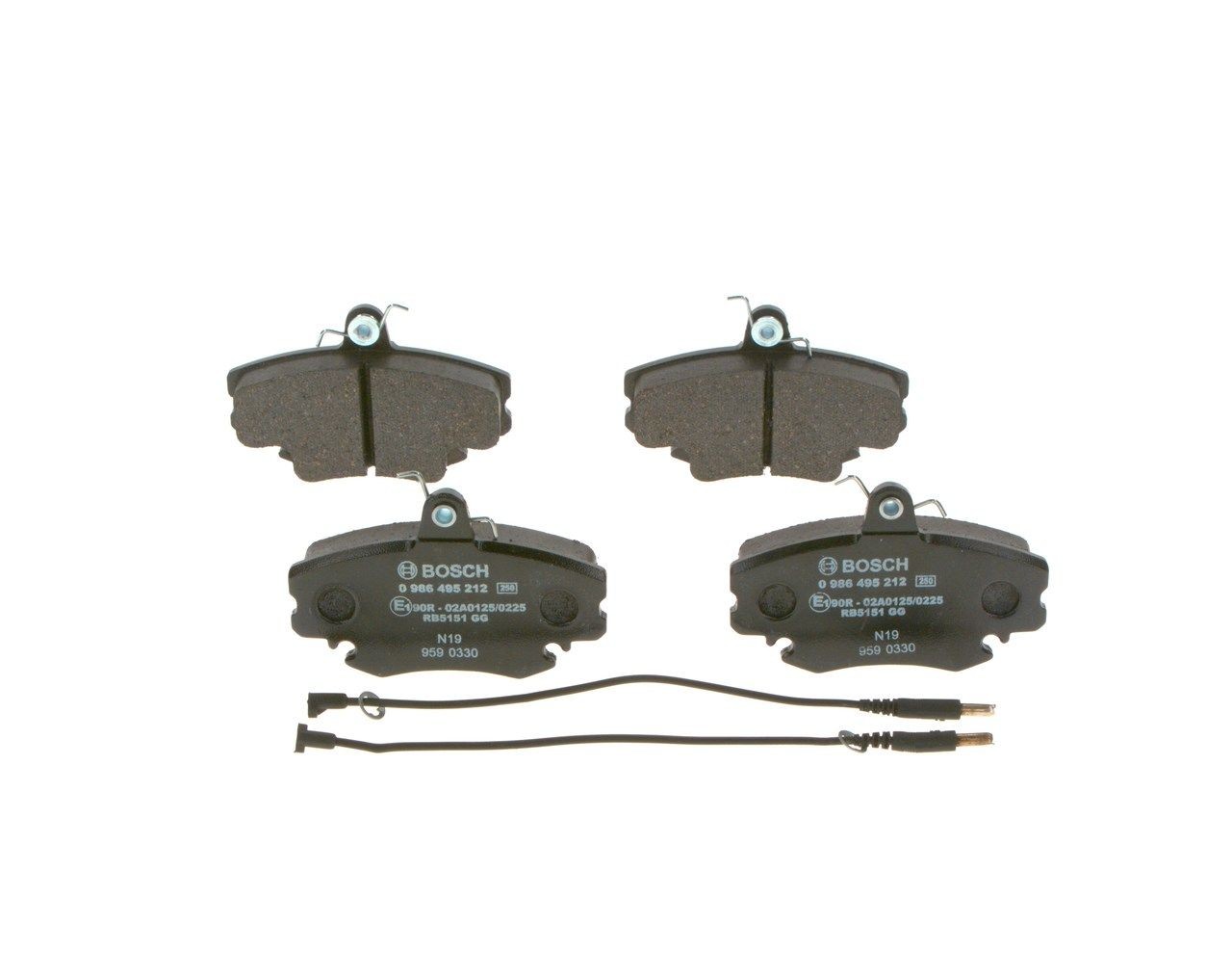 BOSCH Brake pad set Article number: 0 986 495 212 cheaply