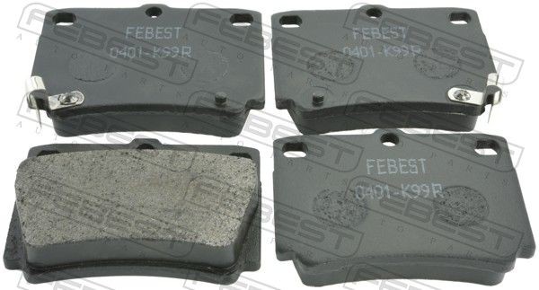 FEBEST Brake pad set Article number: 0401-K99R cheaply