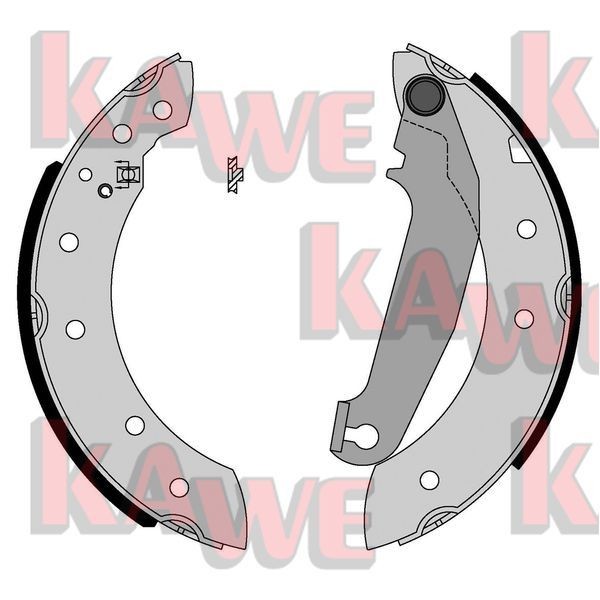 KAWE Brake Shoe Set Article number: 05750 cheaply