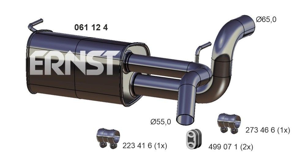 ERNST Rear silencer Article number: 061124 cheaply