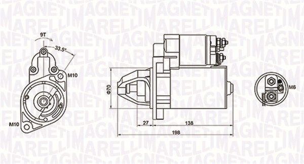 MAGNETI MARELLI Starter motor Article number: 063721283010 cheaply