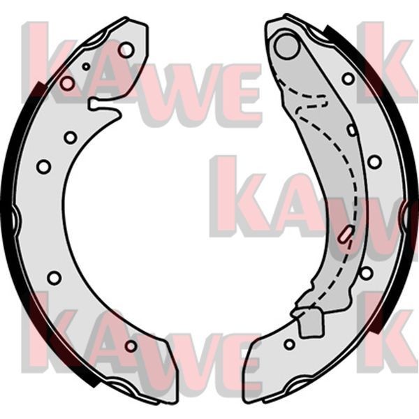 KAWE Brake Shoe Set Article number: 07730 cheaply