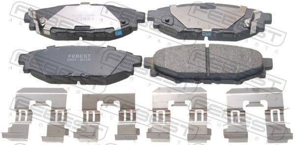 FEBEST Brake pad set Article number: 0801-B13R cheaply