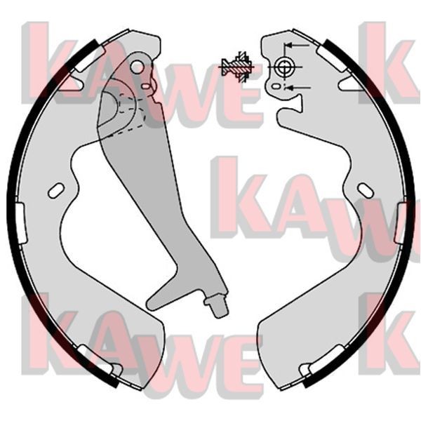 KAWE Brake Shoe Set Article number: 08240 cheaply