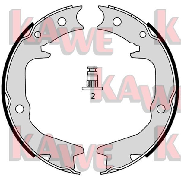 KAWE Handbrake shoes Article number: 08920 cheaply