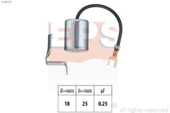 EPS 1.115.034 Condenser, ignition SAMBA 1.1 (51A611, 51A702) 50 PS Petrol 1987