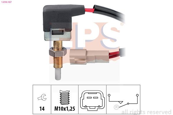 EPS 1.810.167 Switch, clutch control (cruise control) PONY 1.3 65 PS Petrol 1995