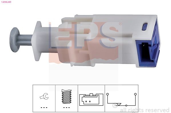 EPS 1.810.241 Switch, clutch control (cruise control) PUNTO 1.3 JTD Multijet (199.AYR1A, 199.BYR1A) 90 PS Diesel
