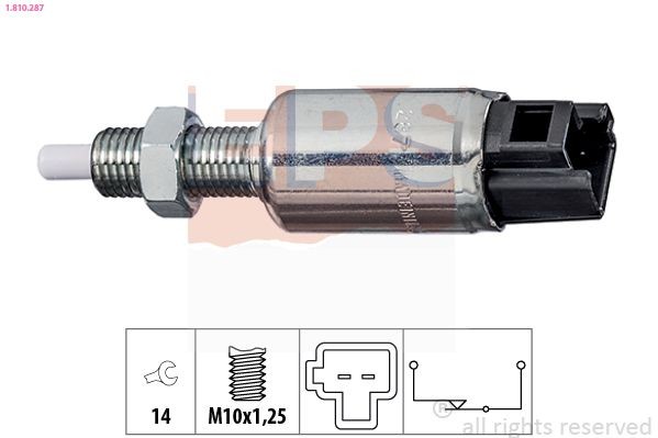 EPS 1.810.287 Switch, clutch control (cruise control) SWIFT 1.2 SHVS (A2L412) 90 PS Petrol/Electro