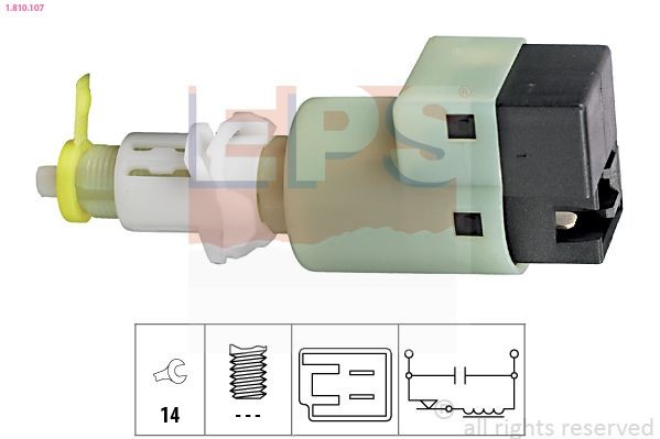 EPS 1.840.109 Temperature Switch, coolant warning lamp XANTIA 1.9 Turbo D 90 PS Diesel 2003