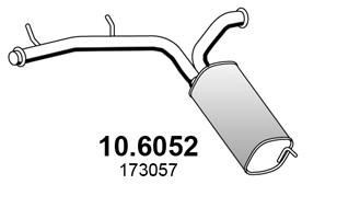 ASSO Middle silencer Article number: 10.6052 cheaply