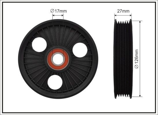 CAFFARO Deflection / Guide Pulley, v-ribbed belt Article number: 112-00 cheaply