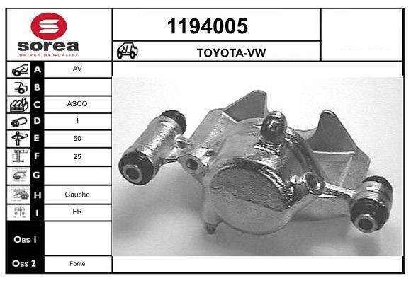 SNRA Brake caliper Article number: 1194005 cheaply