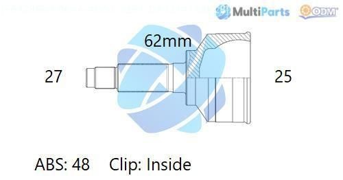 ODM-MULTIPARTS Joint kit, drive shaft Article number: 12-120433 cheaply