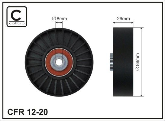 CAFFARO Deflection / Guide Pulley, v-ribbed belt Article number: 12-20 cheaply