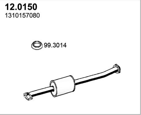 ASSO Catalytic converter Article number: 12.0150 cheaply