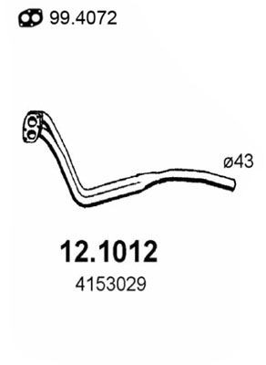 ASSO Exhaust Pipe Article number: 12.1012 cheaply