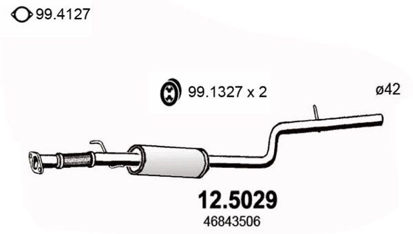 ASSO Exhaust Pipe Article number: 12.5029 cheaply