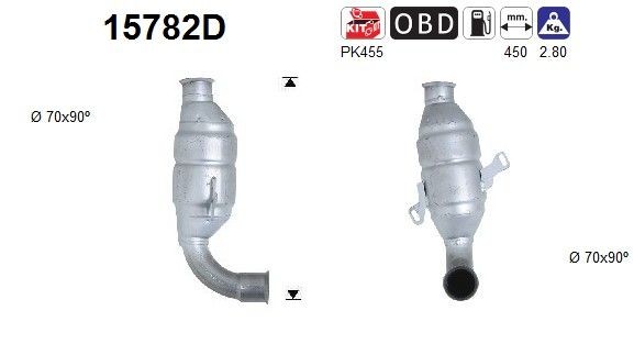 AS Catalytic converter Article number: 15782D cheaply