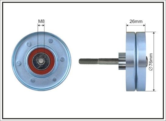 CAFFARO Deflection / Guide Pulley, v-ribbed belt Article number: 164-20 cheaply