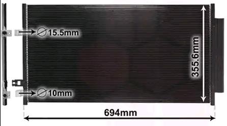 VAN WEZEL Air conditioning condenser Article number: 17015701 cheaply