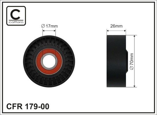 CAFFARO Tensioner pulley Article number: 179-00 cheaply