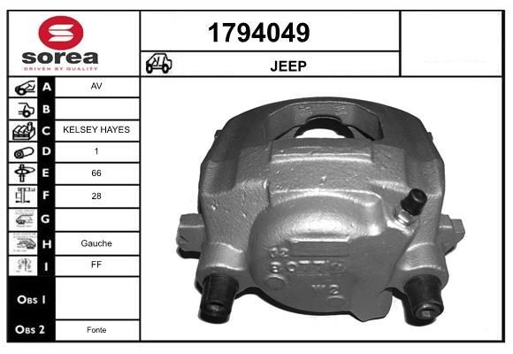 SNRA Brake caliper Article number: 1794049 cheaply