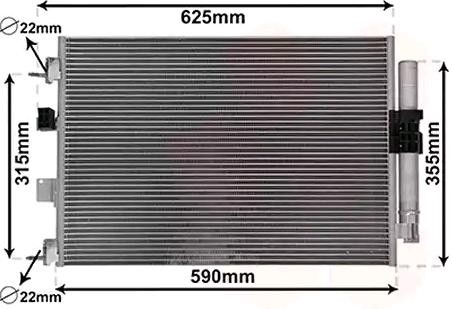 VAN WEZEL Air conditioning condenser Article number: 18015709 cheaply
