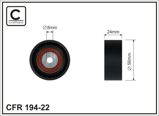 CAFFARO Deflection / Guide Pulley, v-ribbed belt Article number: 194-22 cheaply