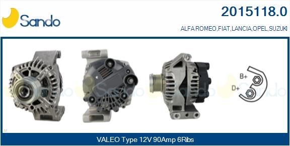 SANDO Alternator Article number: 2015118.0 cheaply