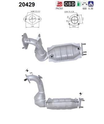 AS Catalytic converter Article number: 20429 cheaply
