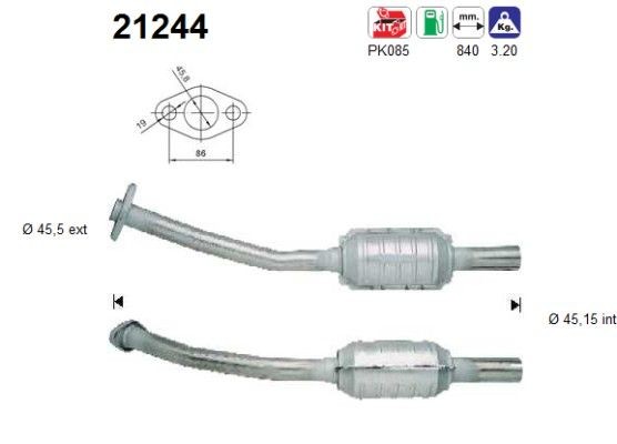 AS Catalytic converter Article number: 21244 cheaply