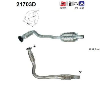 AS Catalytic converter Article number: 21703D cheaply