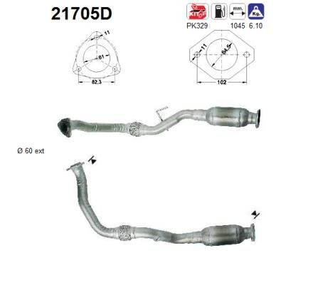 AS Catalytic converter Article number: 21705D cheaply