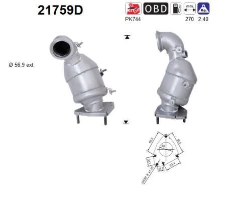 AS Catalytic converter Article number: 21759D cheaply