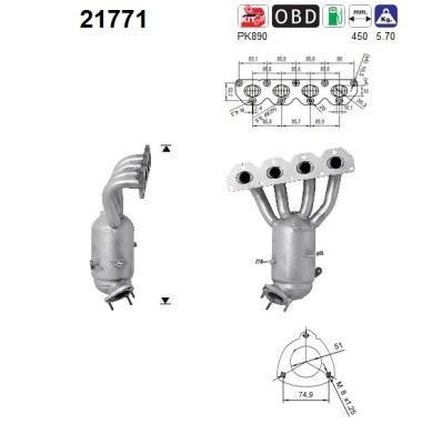AS Catalytic converter Article number: 21771 cheaply