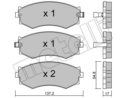 METELLI Brake pad set Article number: 22-0087-0 cheaply