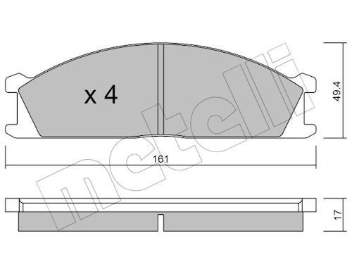 METELLI Brake pad set Article number: 22-0107-0 cheaply