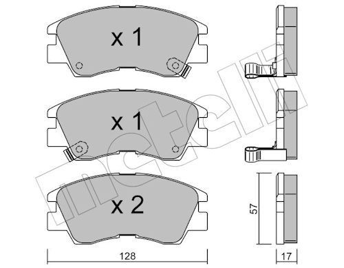 METELLI Brake pad set Article number: 22-0115-0 cheaply